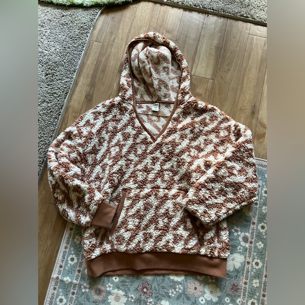 PINK Victoria's Secret Tan and Cream Sweater